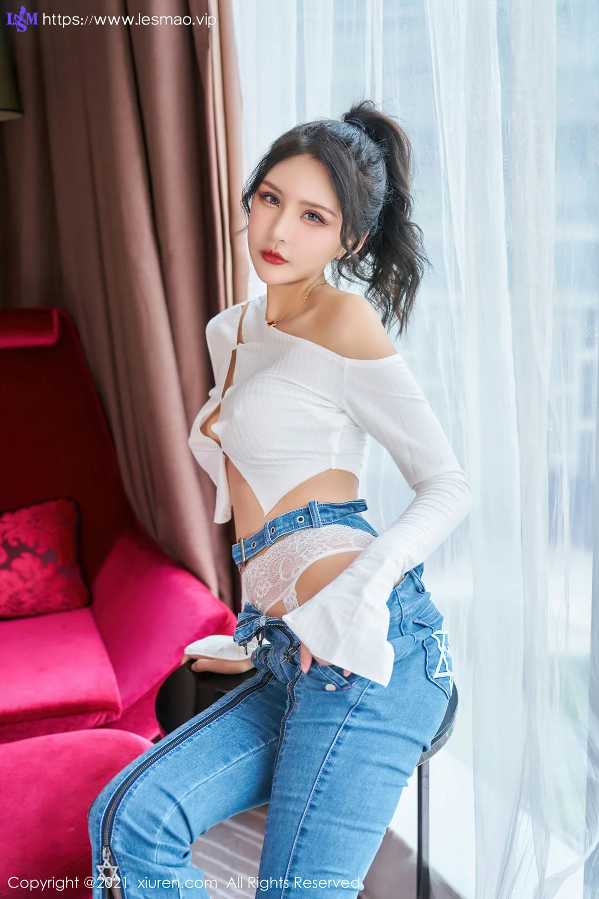 XiuRen 秀人 No.3720 蕾丝吊袜内衣 Emily尹菲 性感写真3 - 15