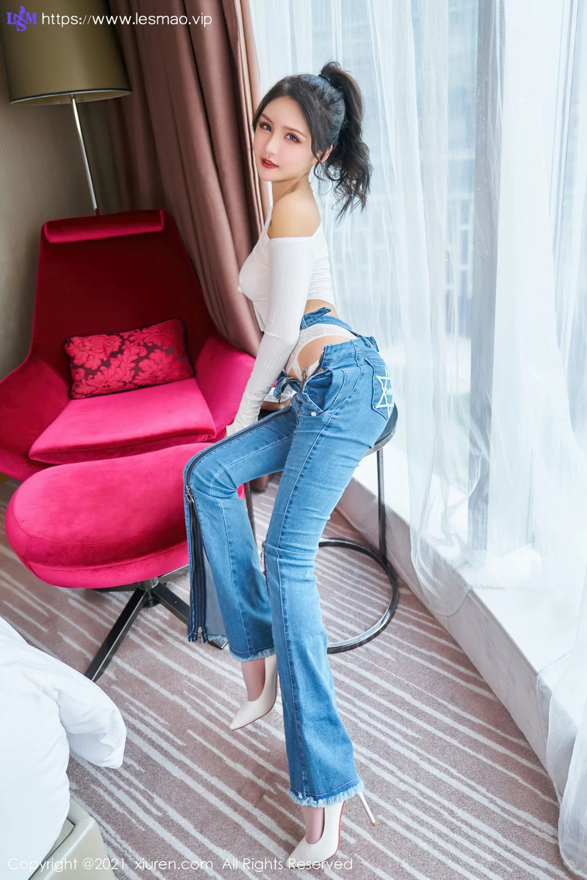 XiuRen 秀人 No.3720 蕾丝吊袜内衣 Emily尹菲 性感写真3 - 16