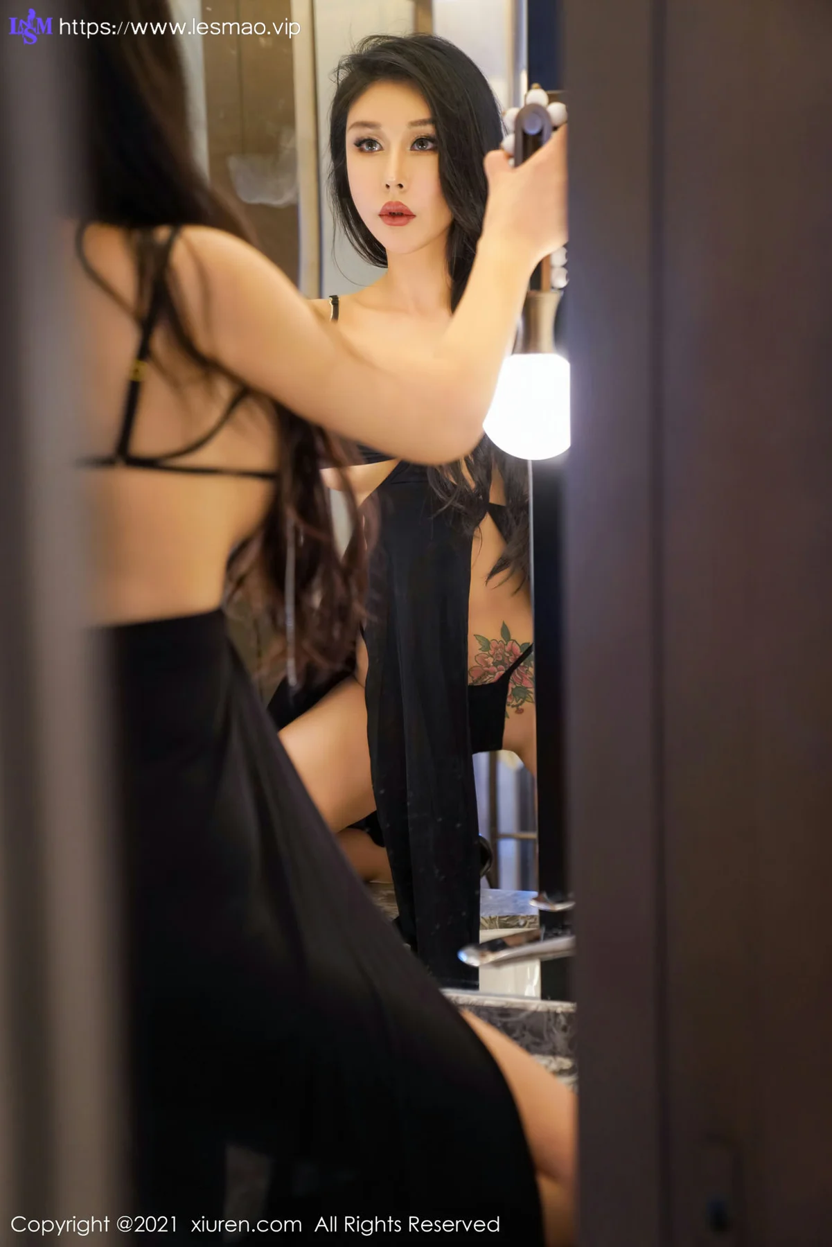 XiuRen 秀人 No.3753 黑丝吊裙 田冰冰 性感写真 - 17