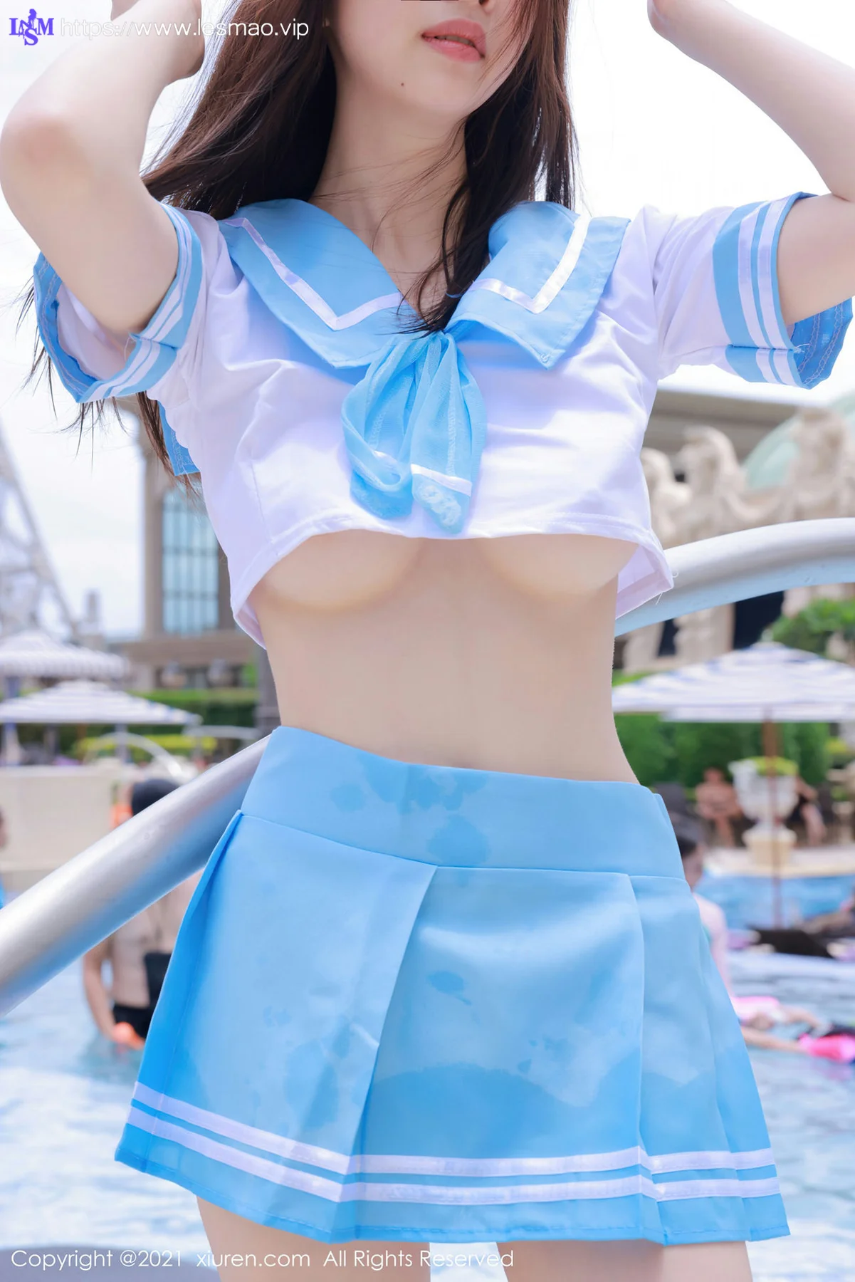XiuRen 秀人 No.3770 水手服室外泳池 明日花桃桃 澳门旅拍 - 26