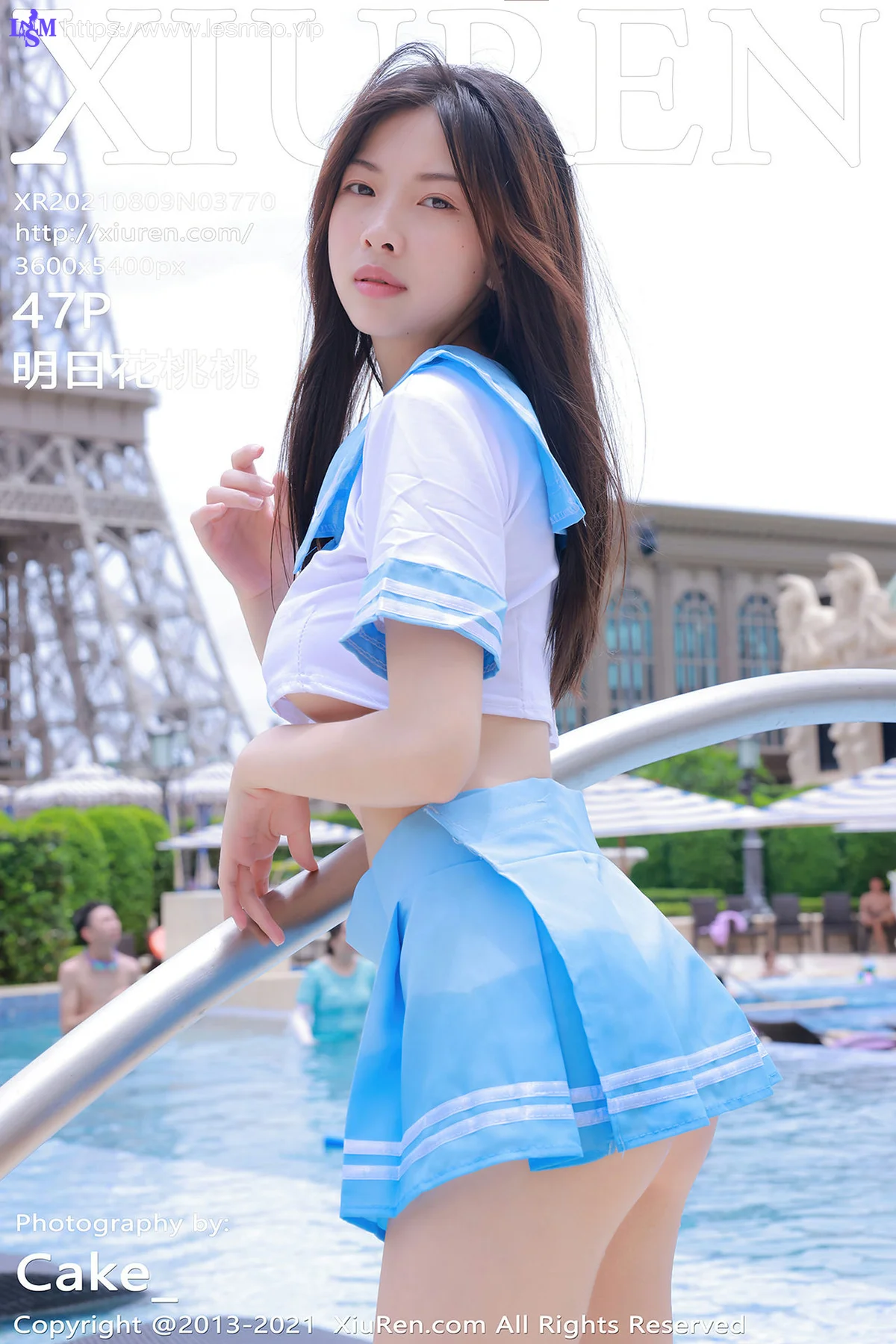 XiuRen 秀人 No.3770 水手服室外泳池 明日花桃桃 澳门旅拍 - 48