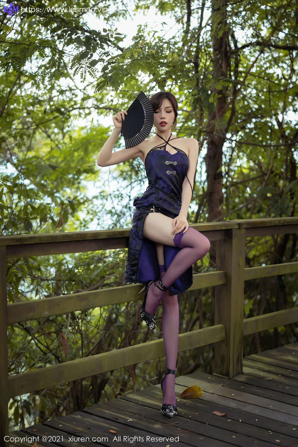 XiuRen 秀人 No.3794 紫色旗袍 芝芝Booty 性感写真11 - 12