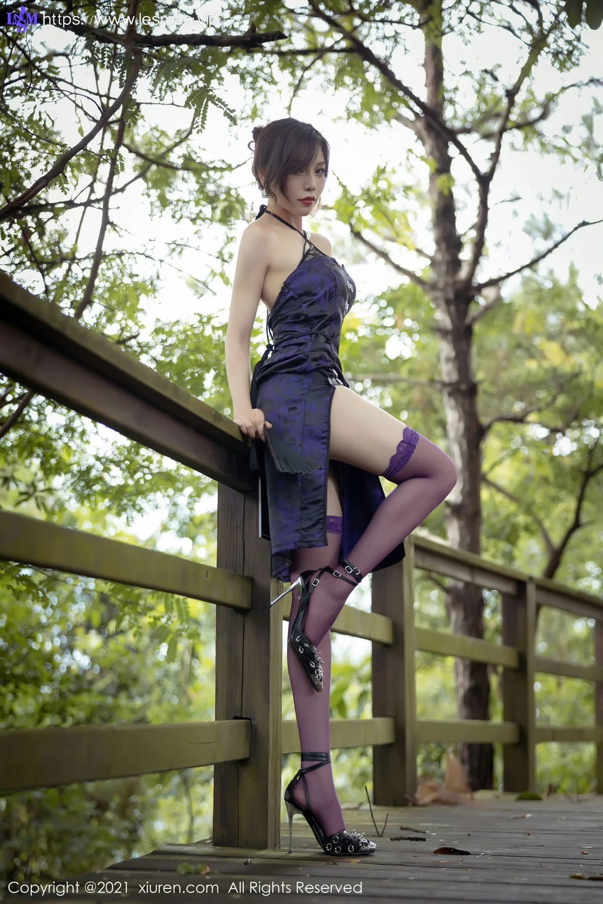 XiuRen 秀人 No.3794 紫色旗袍 芝芝Booty 性感写真11 - 15