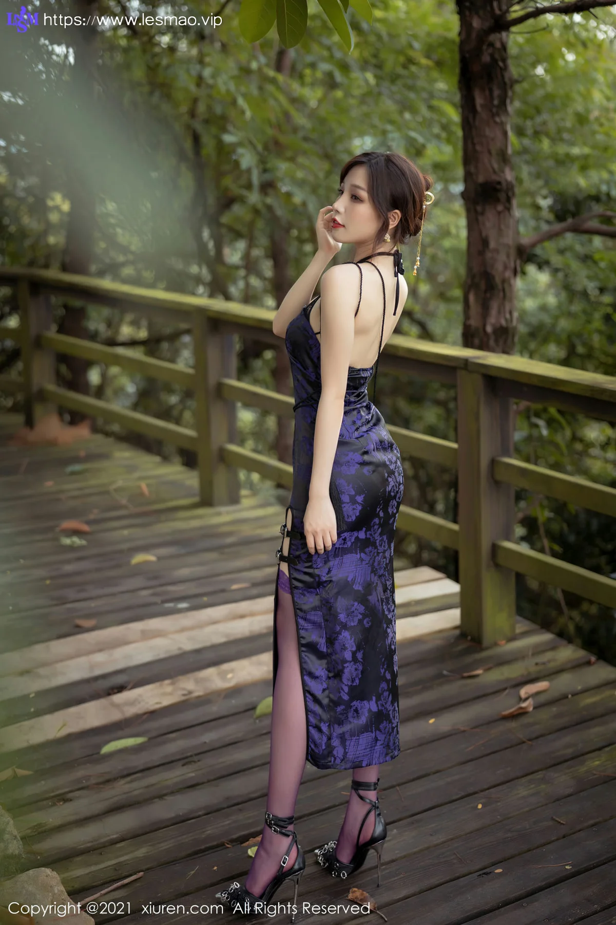 XiuRen 秀人 No.3794 紫色旗袍 芝芝Booty 性感写真11 - 16