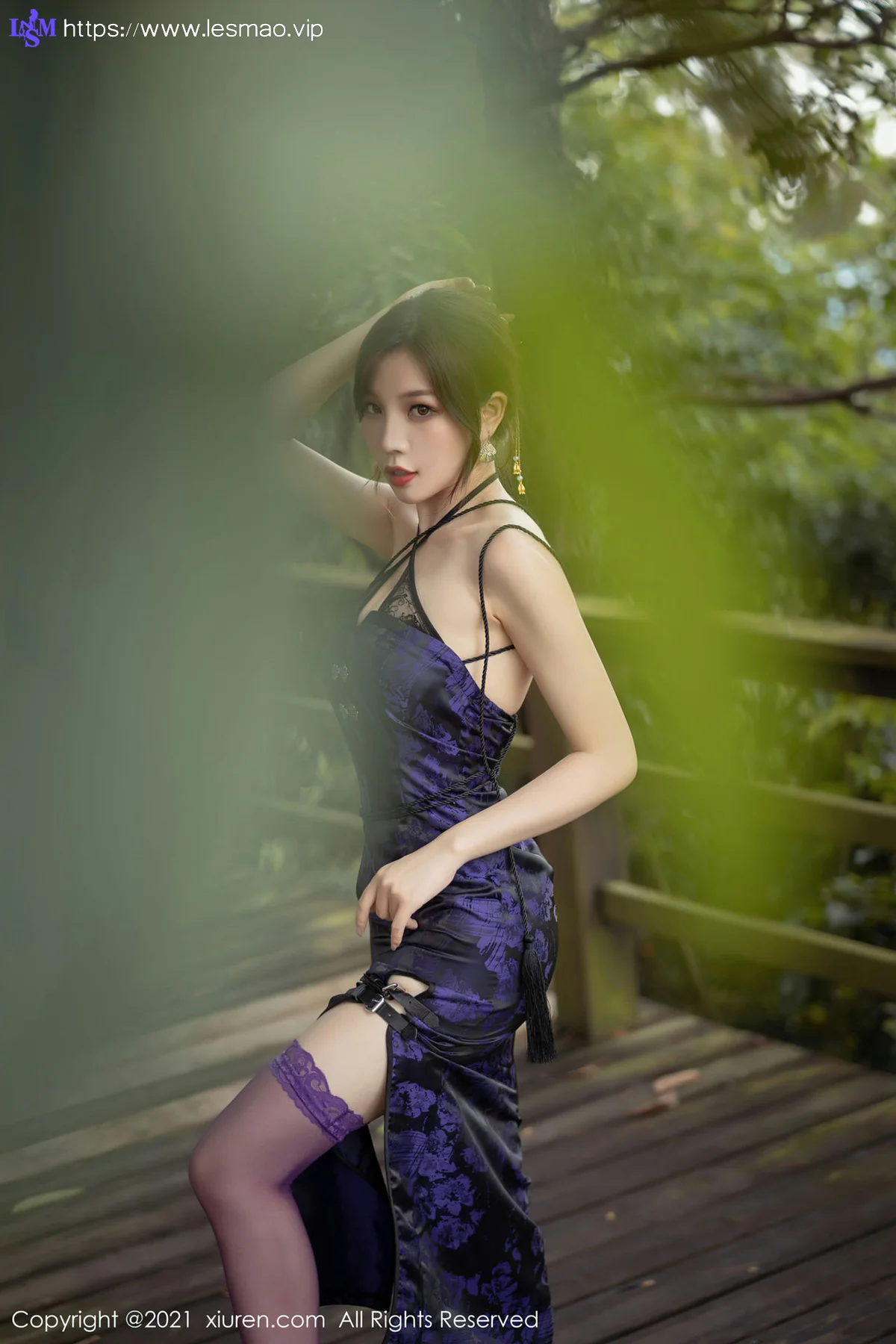XiuRen 秀人 No.3794 紫色旗袍 芝芝Booty 性感写真11 - 18