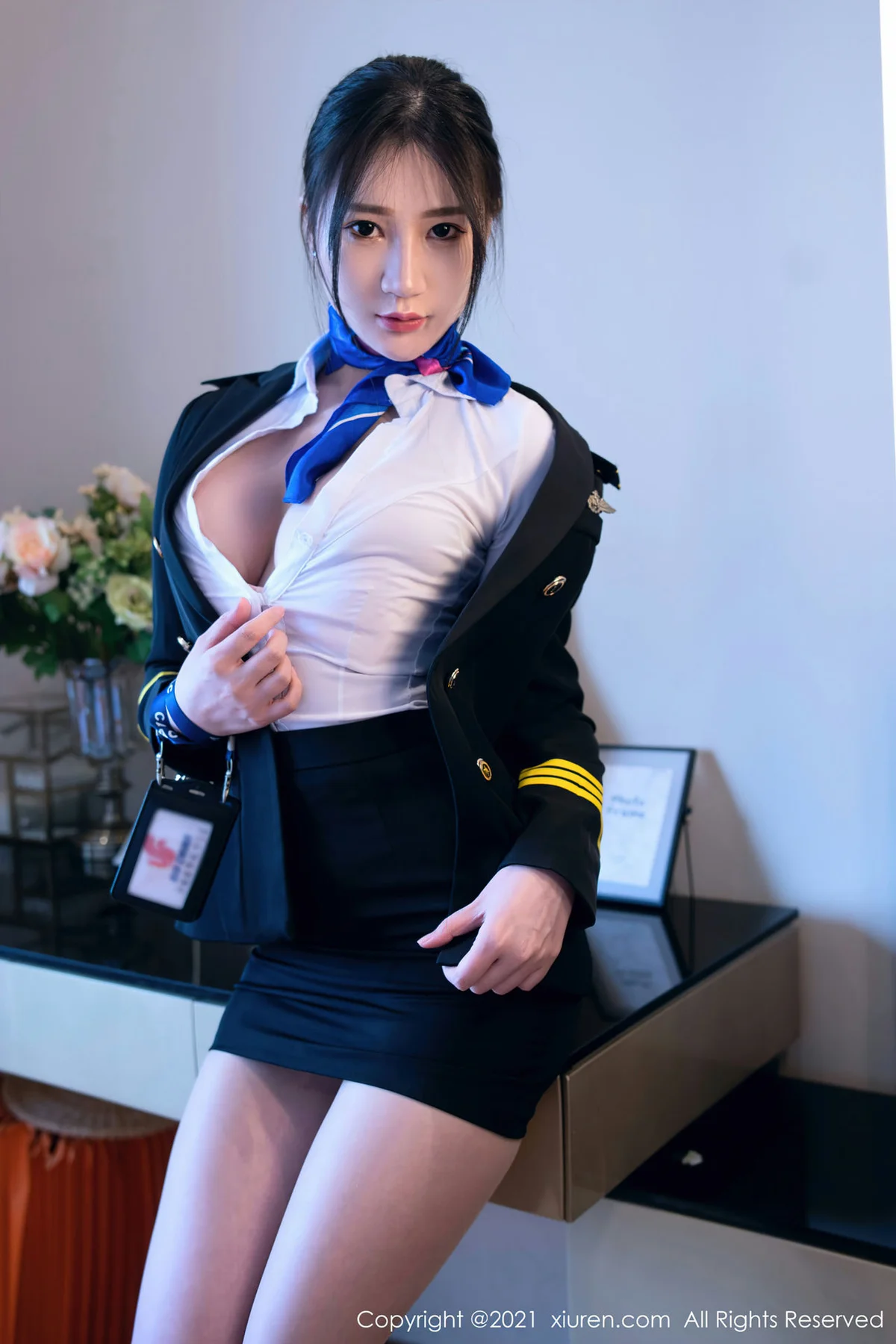 XiuRen 秀人 No.3839 制服机长御姐 顾乔楠Cora 性感写真2 - 21
