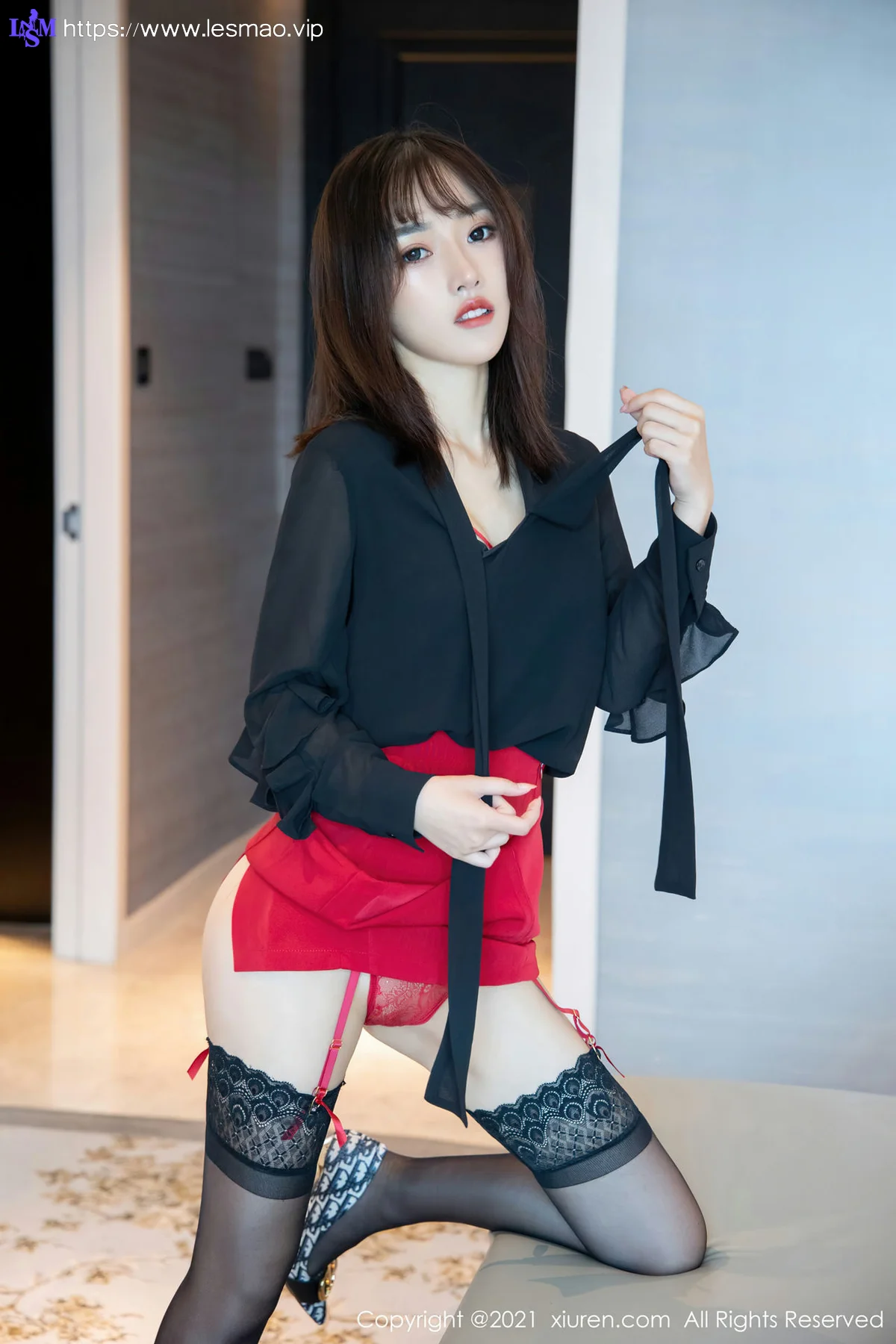 XiuRen 秀人 No.3881 蕾丝吊袜 西门小玉 性感写真 - 15