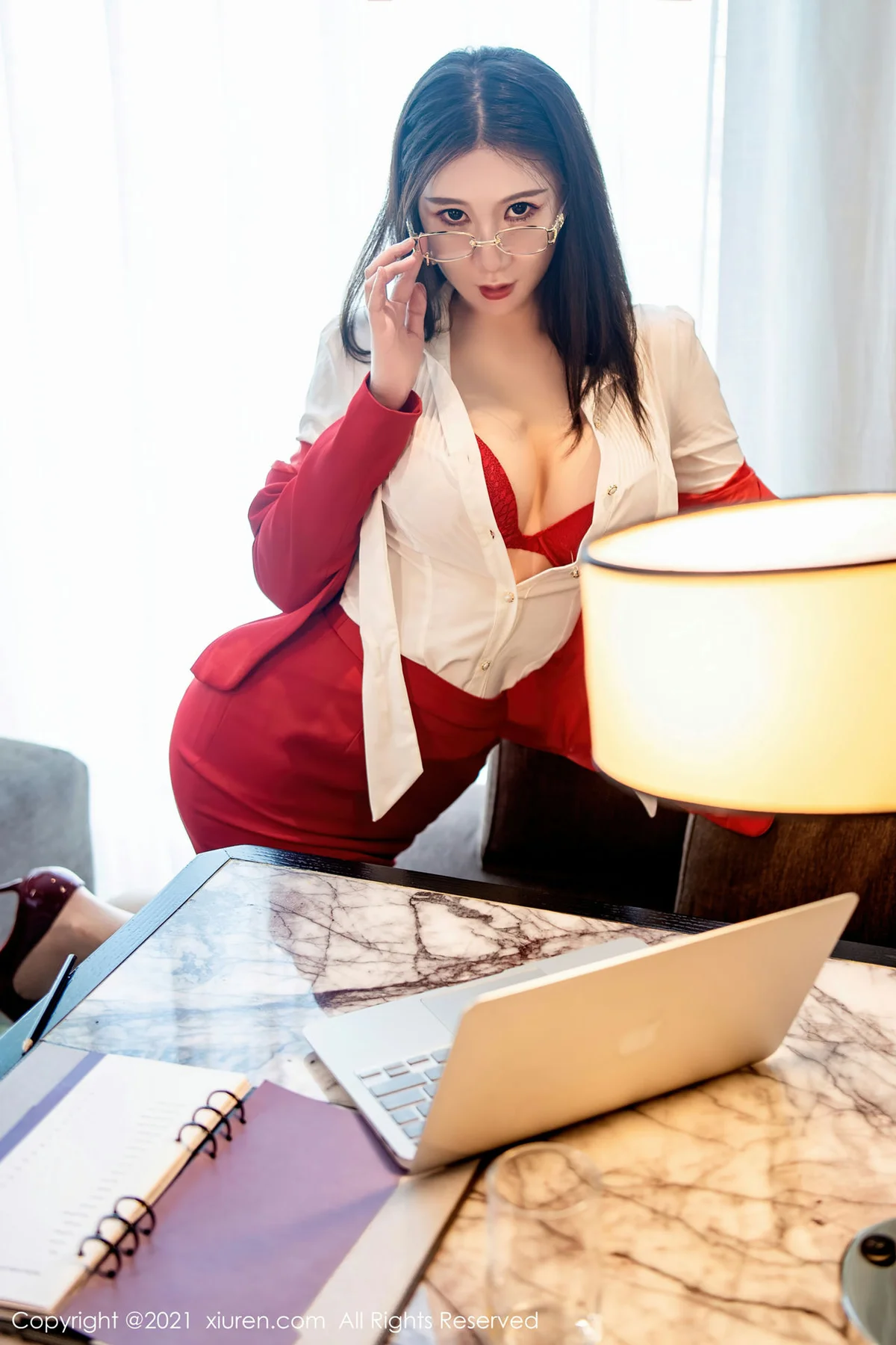 XiuRen 秀人 No.3954 顾乔喃cora 红色制服 - 28