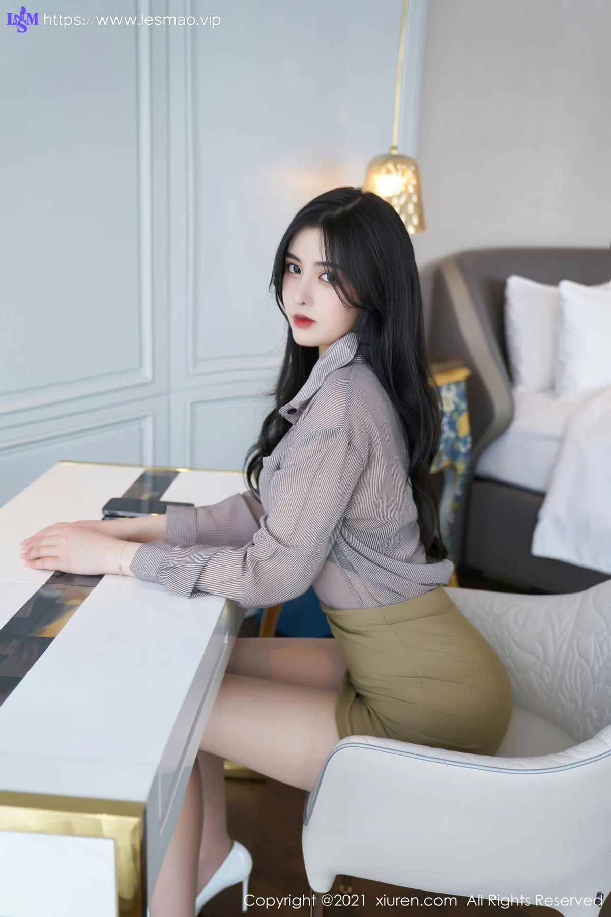 XiuRen 秀人 No.3964 韩静安 制服美腿 - 21