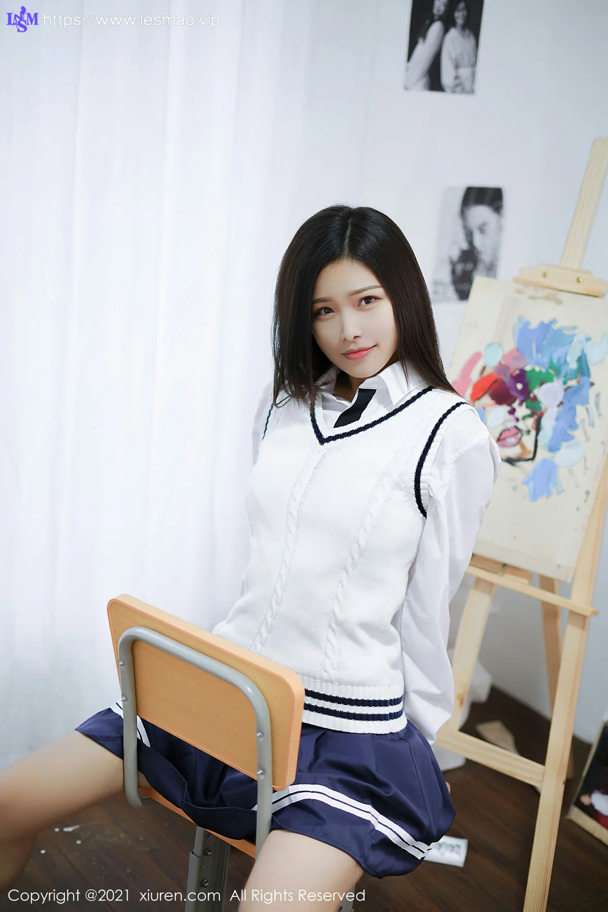 XiuRen 秀人 No.4013 画室场景校园制服 星萌 性感写真 - 16