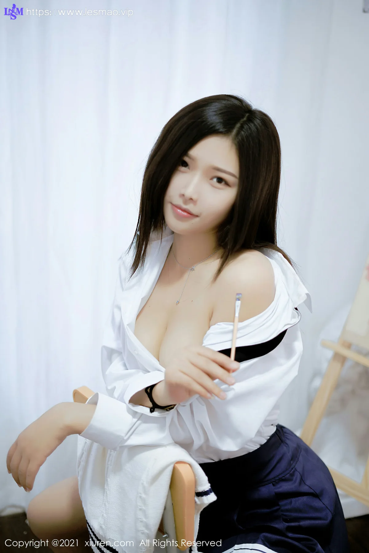 XiuRen 秀人 No.4013 画室场景校园制服 星萌 性感写真 - 25