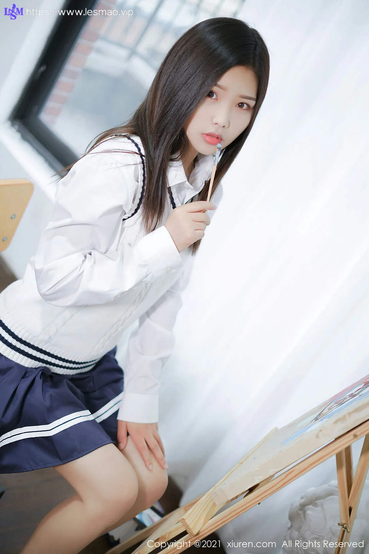 XiuRen 秀人 No.4013 画室场景校园制服 星萌 性感写真 - 29