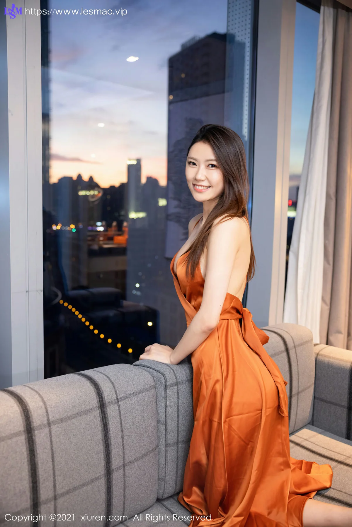 XiuRen 秀人 No.4166 橙色吊裙 方子萱 性感写真 - 21