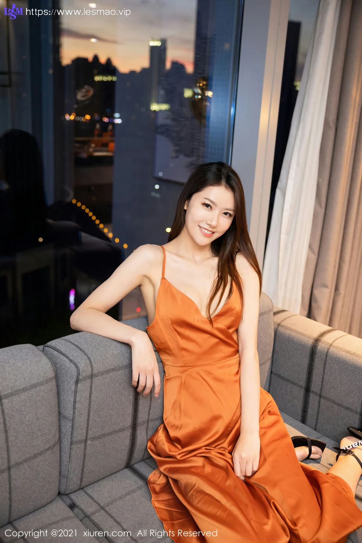 XiuRen 秀人 No.4166 橙色吊裙 方子萱 性感写真 - 24