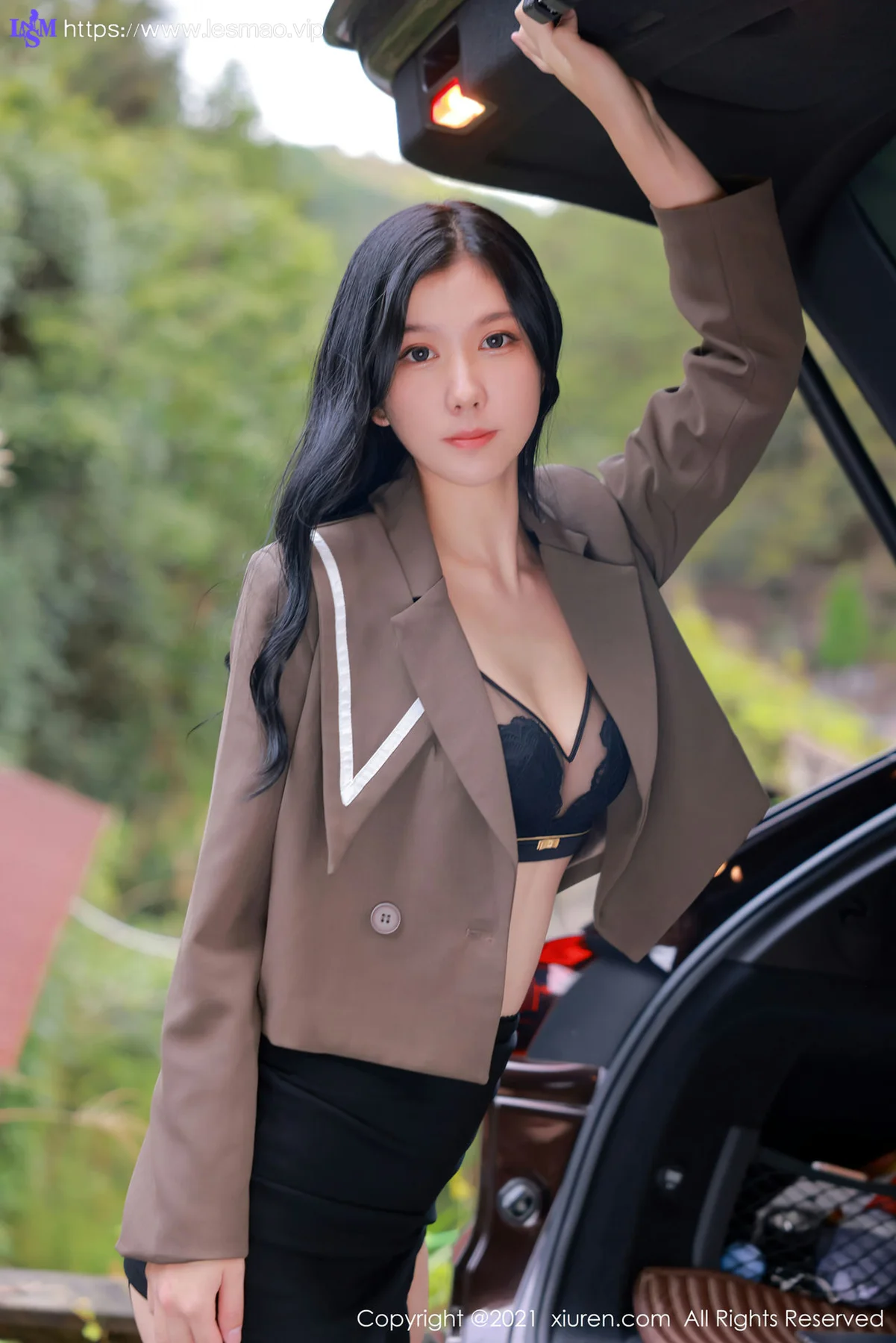 XiuRen 秀人 No.4179 黑丝吊袜 李雅柔182CM 性感写真 - 11
