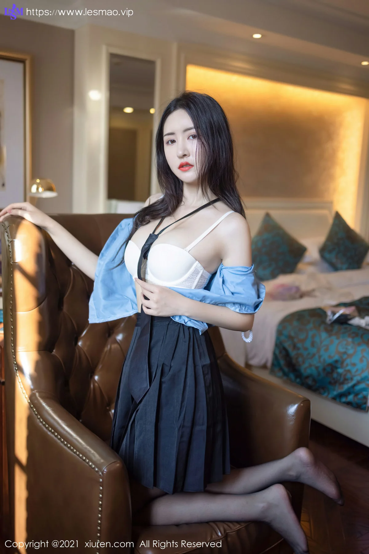 XiuRen 秀人 No.4214 制服系列 沈梦瑶 性感写真 - 17