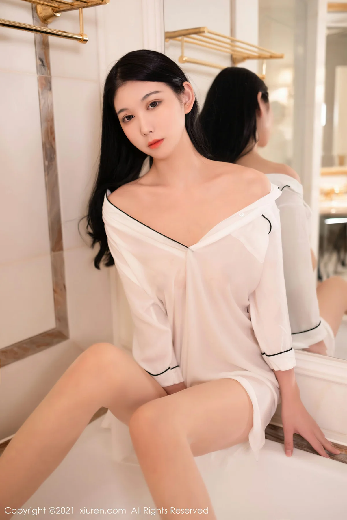 XiuRen 秀人 No.4270 睡衣与浴室 李雅柔182CM 性感写真 - 25