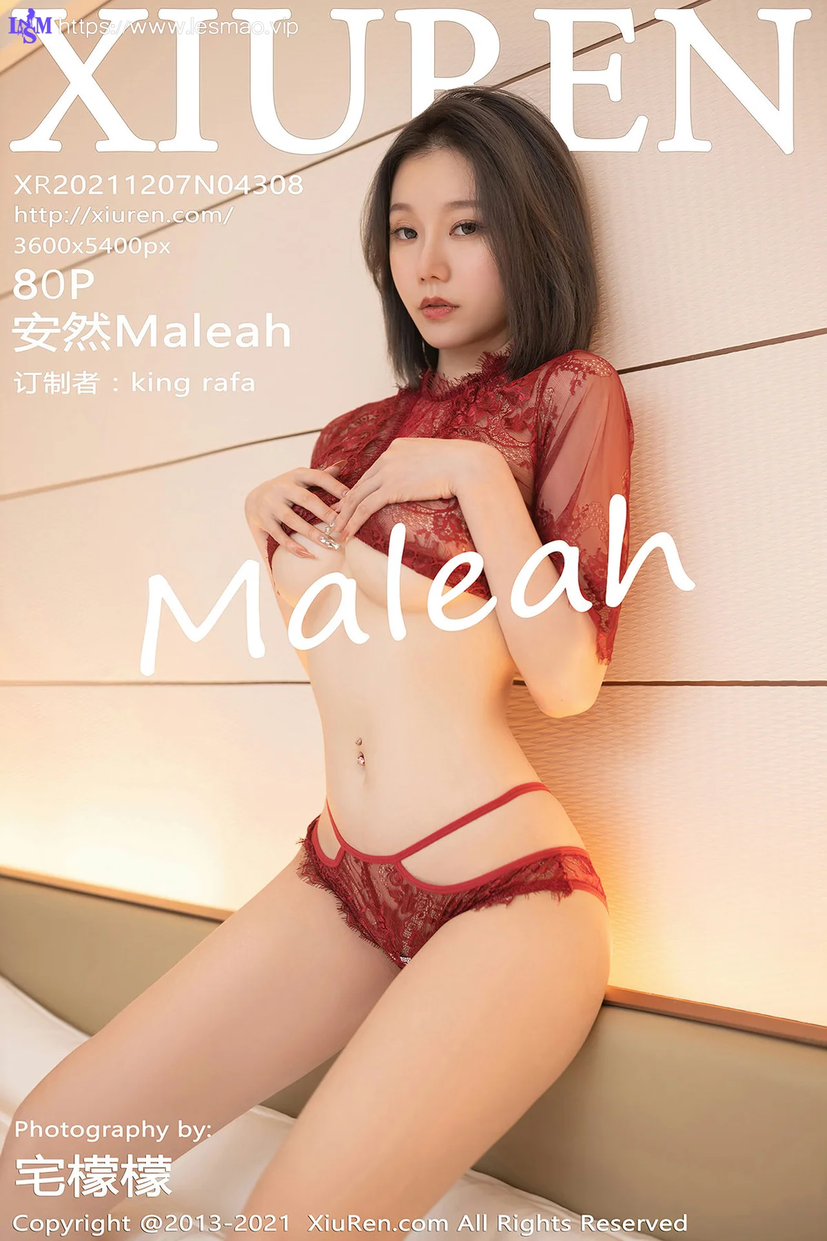 XiuRen 秀人 No.4308 红色蕾丝内衣 安然Maleah 写真发布22 - 81