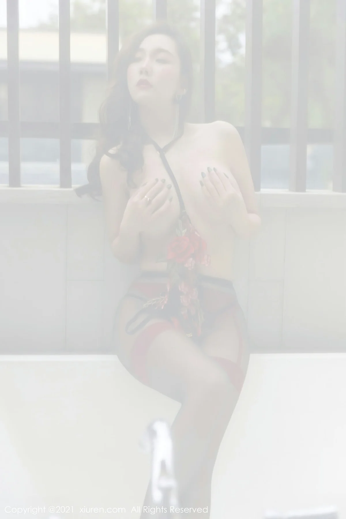 XiuRen 秀人 No.4335 透明黑纱 艾静香 成都旅拍3 - 35