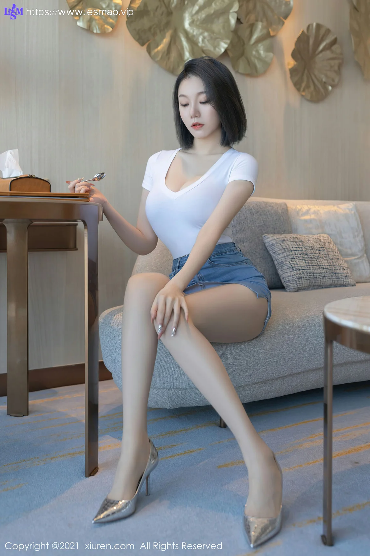XiuRen 秀人 No.4336 超短牛仔裙 安然Maleah 重庆旅拍写真222 - 11