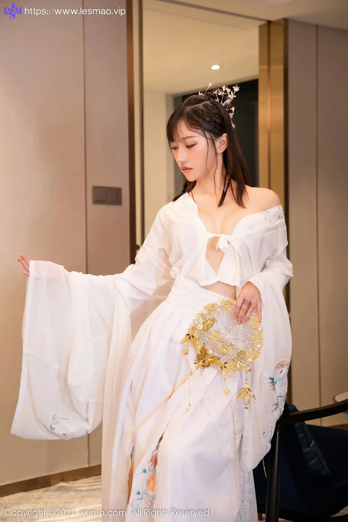 XiuRen 秀人 No.4344 白色古装服饰装扮  西门小玉 性感写真 - 28
