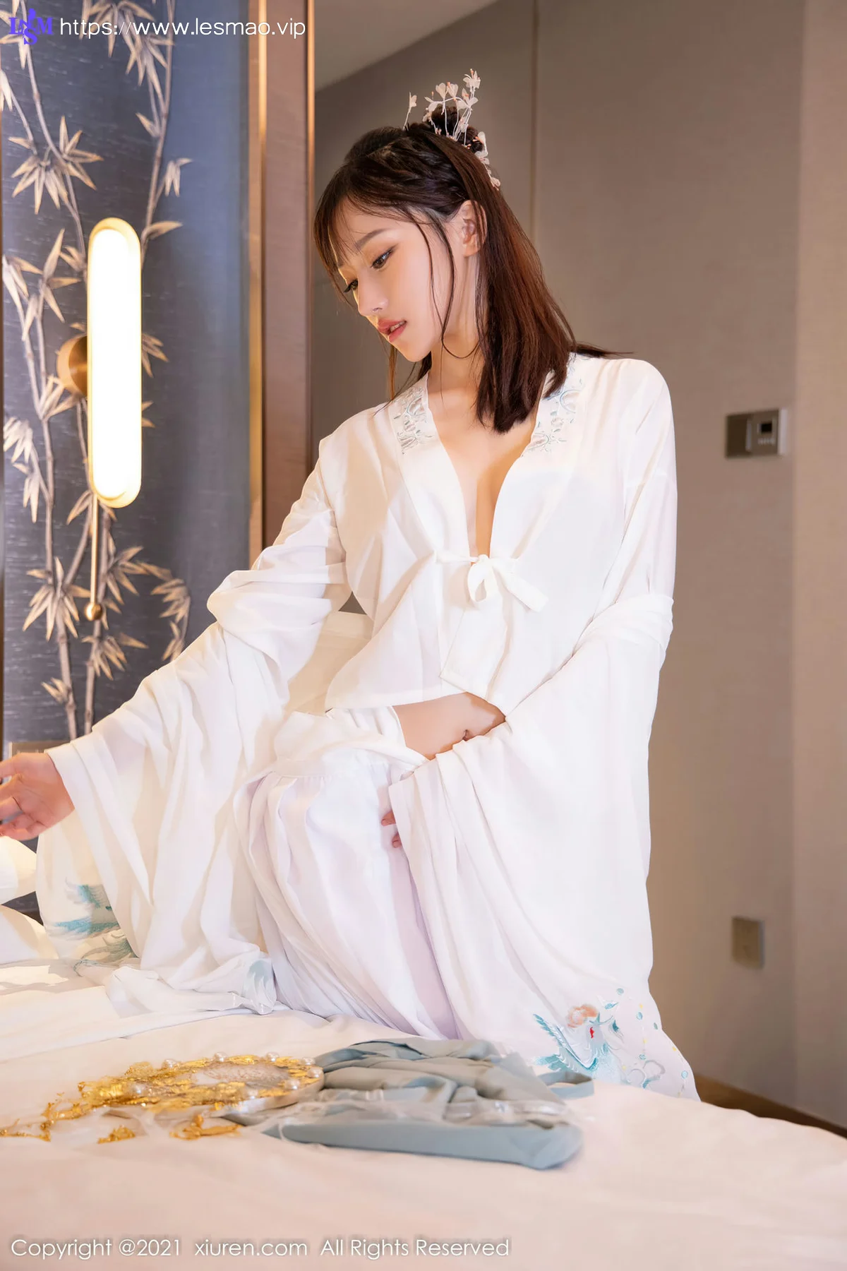 XiuRen 秀人 No.4344 白色古装服饰装扮  西门小玉 性感写真 - 35
