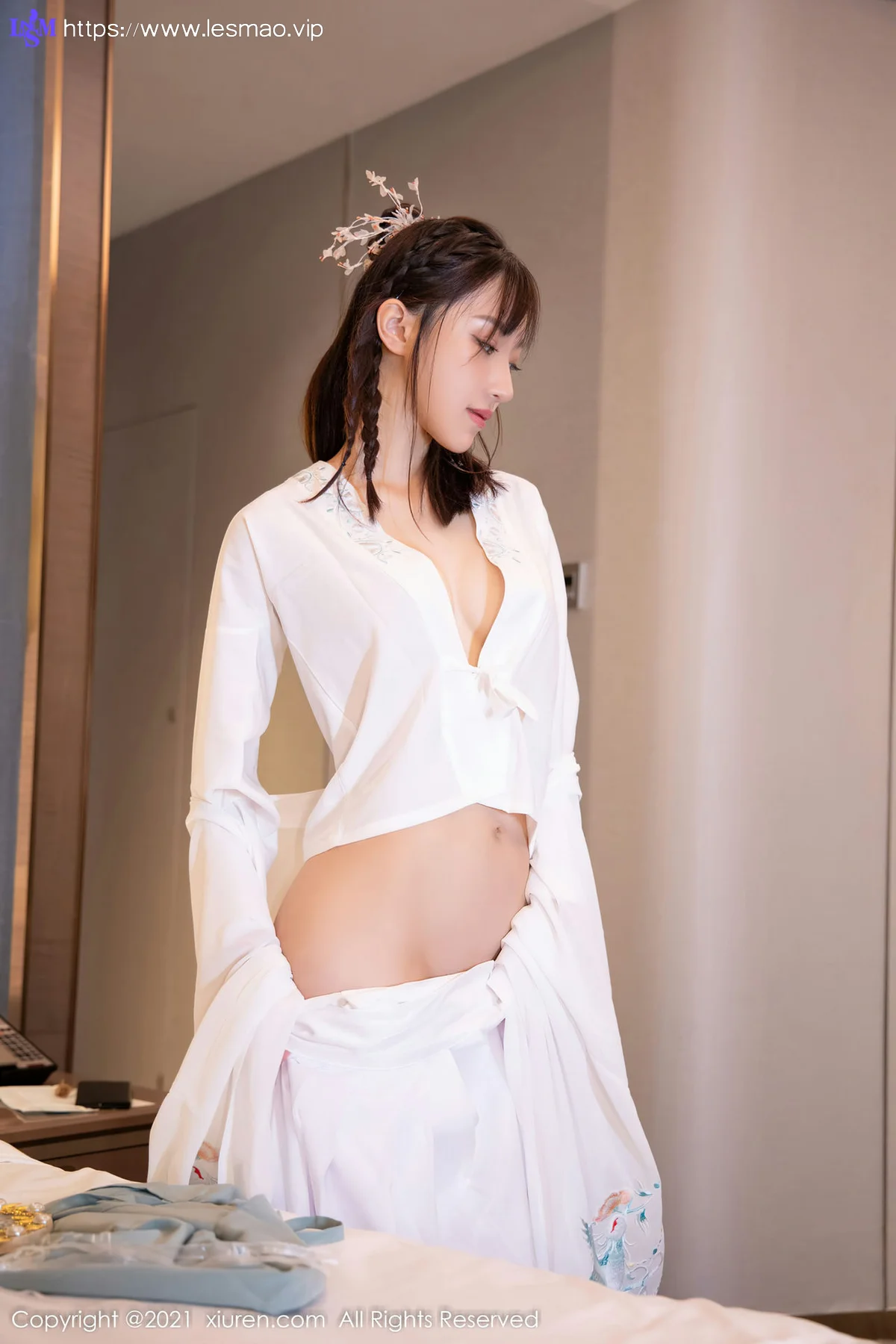 XiuRen 秀人 No.4344 白色古装服饰装扮  西门小玉 性感写真 - 36