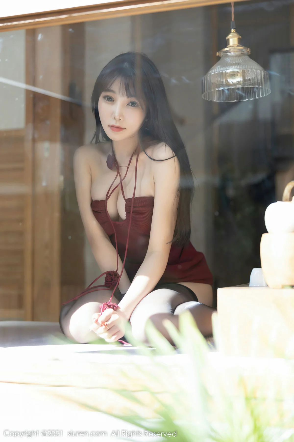 XiuRen 秀人 No.4348 红色蕾丝制服 芝芝Booty 性感写真11 - 41