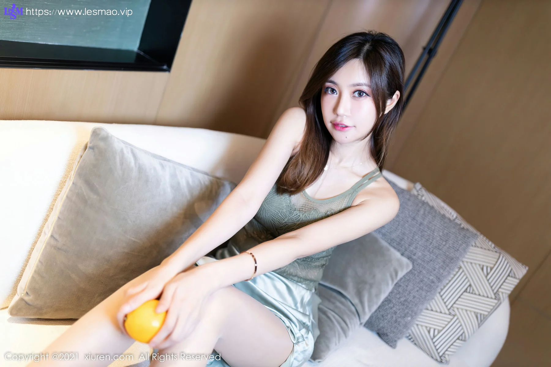 XiuRen 秀人 No.4353 绿灰色网纱 绮里嘉ula 性感写真 - 24