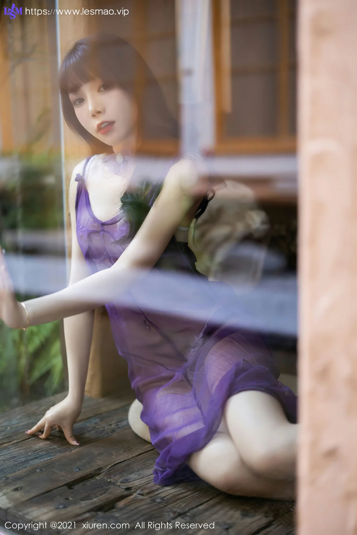 XiuRen 秀人 No.4410 感紫色透明 芝芝Booty 性感写真1 - 11