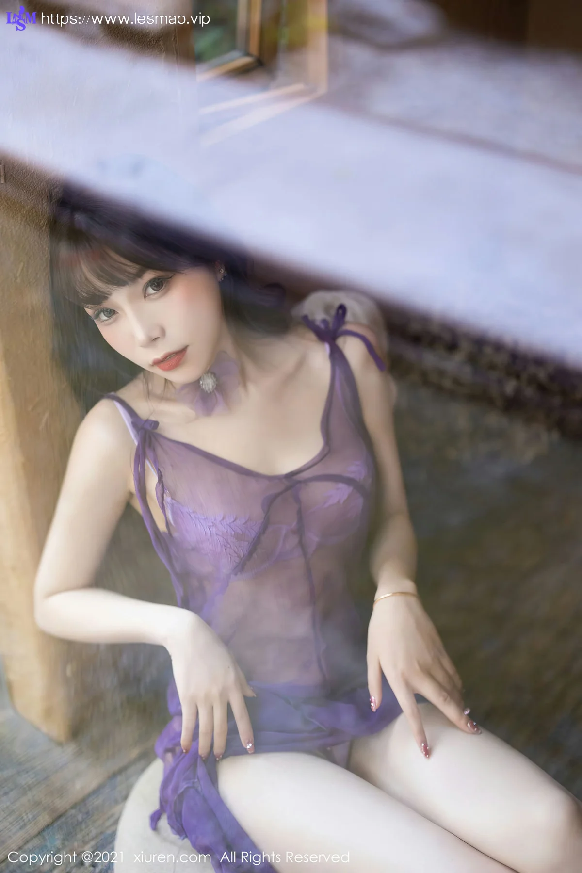 XiuRen 秀人 No.4410 感紫色透明 芝芝Booty 性感写真1 - 14