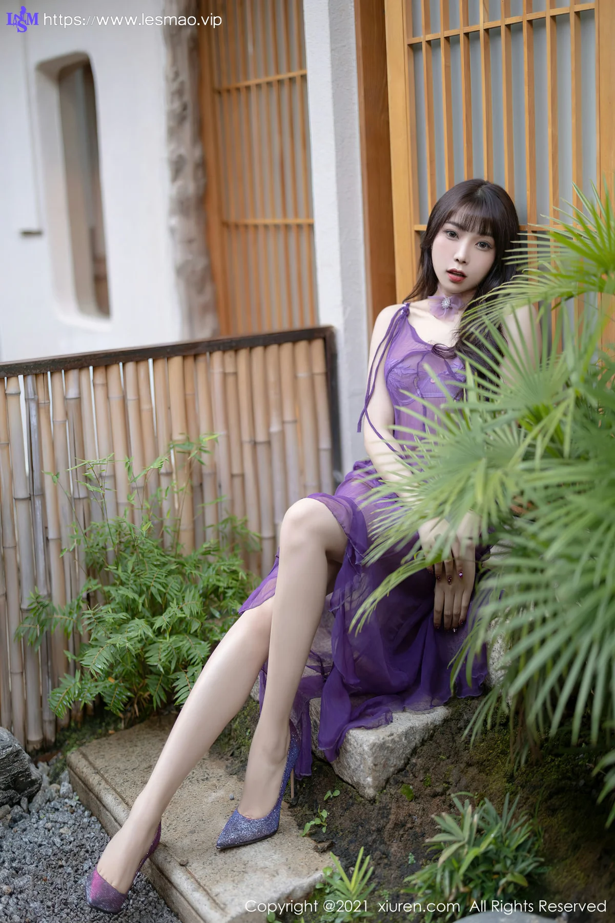 XiuRen 秀人 No.4410 感紫色透明 芝芝Booty 性感写真1 - 15