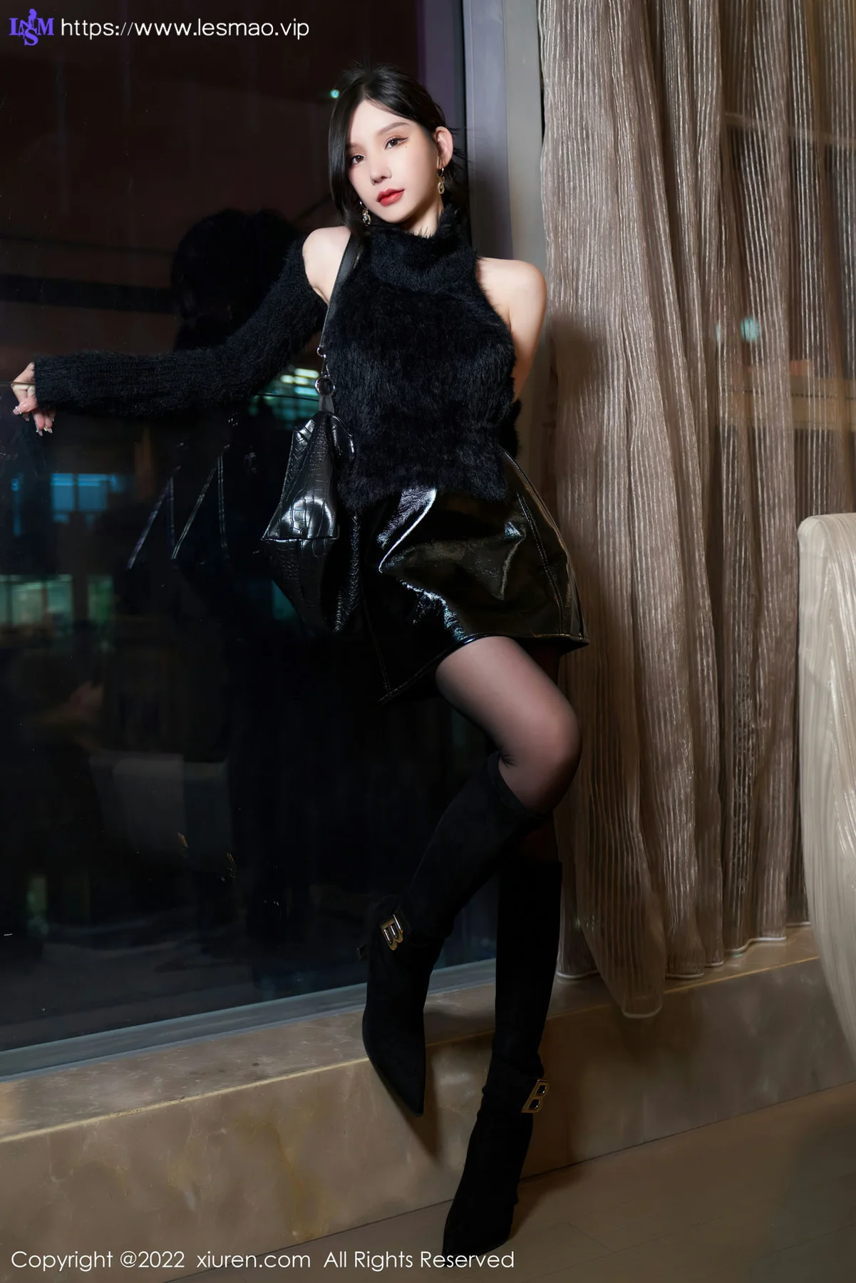 XiuRen 秀人 No.4437 黑色皮裙 周于希Sally 性感写真111 - 14