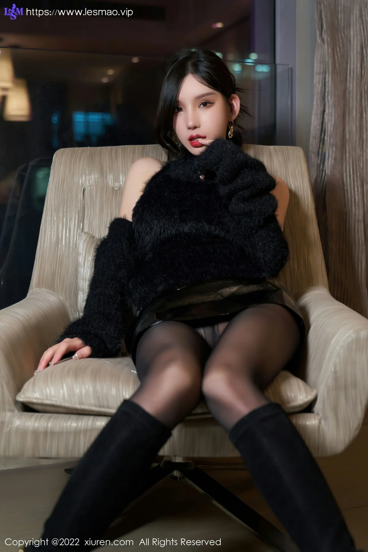 XiuRen 秀人 No.4437 黑色皮裙 周于希Sally 性感写真111 - 26