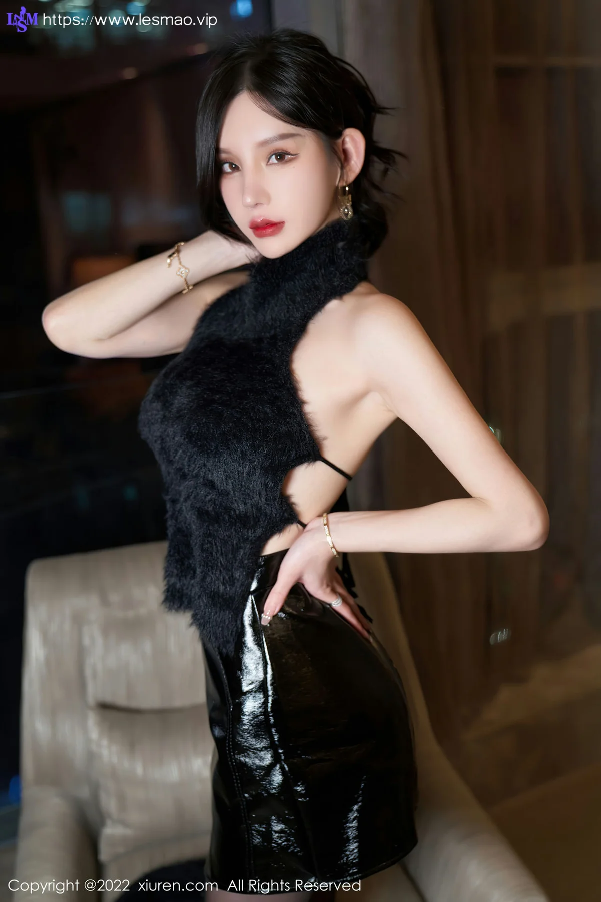 XiuRen 秀人 No.4437 黑色皮裙 周于希Sally 性感写真111 - 30