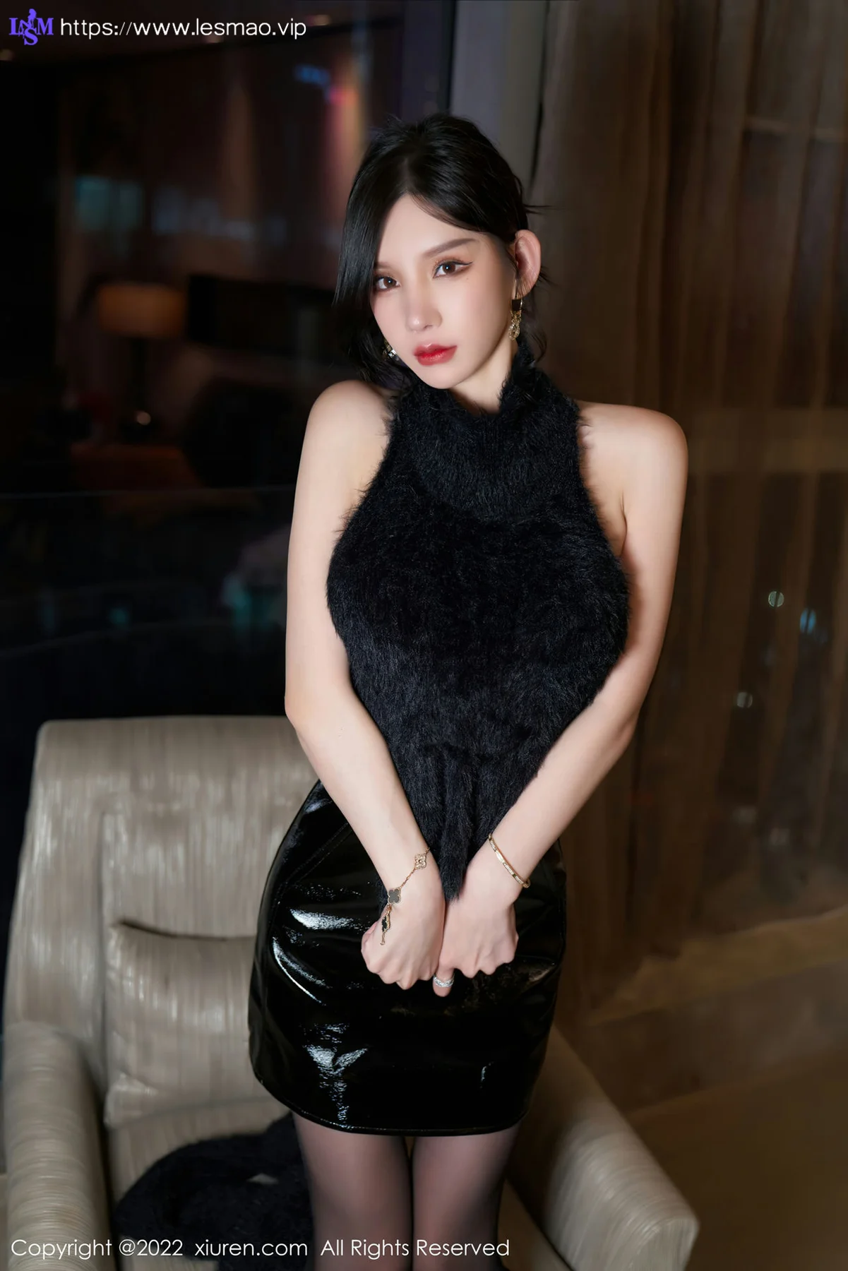 XiuRen 秀人 No.4437 黑色皮裙 周于希Sally 性感写真111 - 33