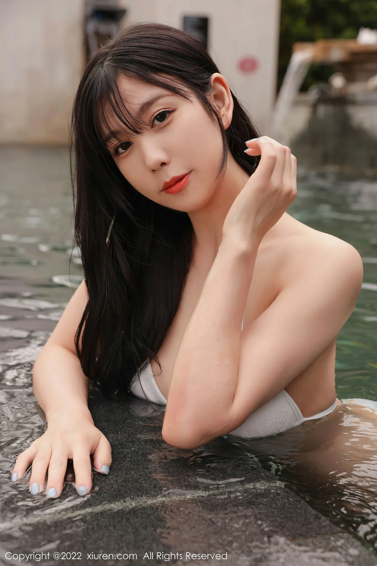 XiuRen 秀人 No.4442 泳池诱惑外拍 李雅柔182CM 三亚旅拍 - 38