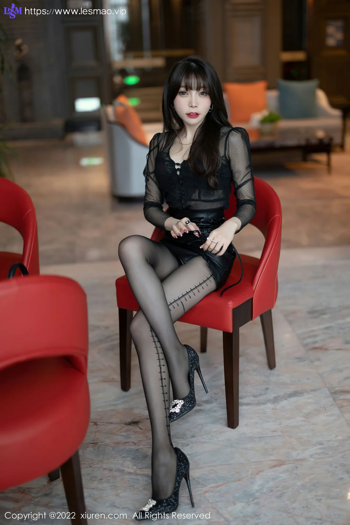XiuRen 秀人 No.4462 轻透黑色网纱 芝芝Booty 性感写真1 - 12