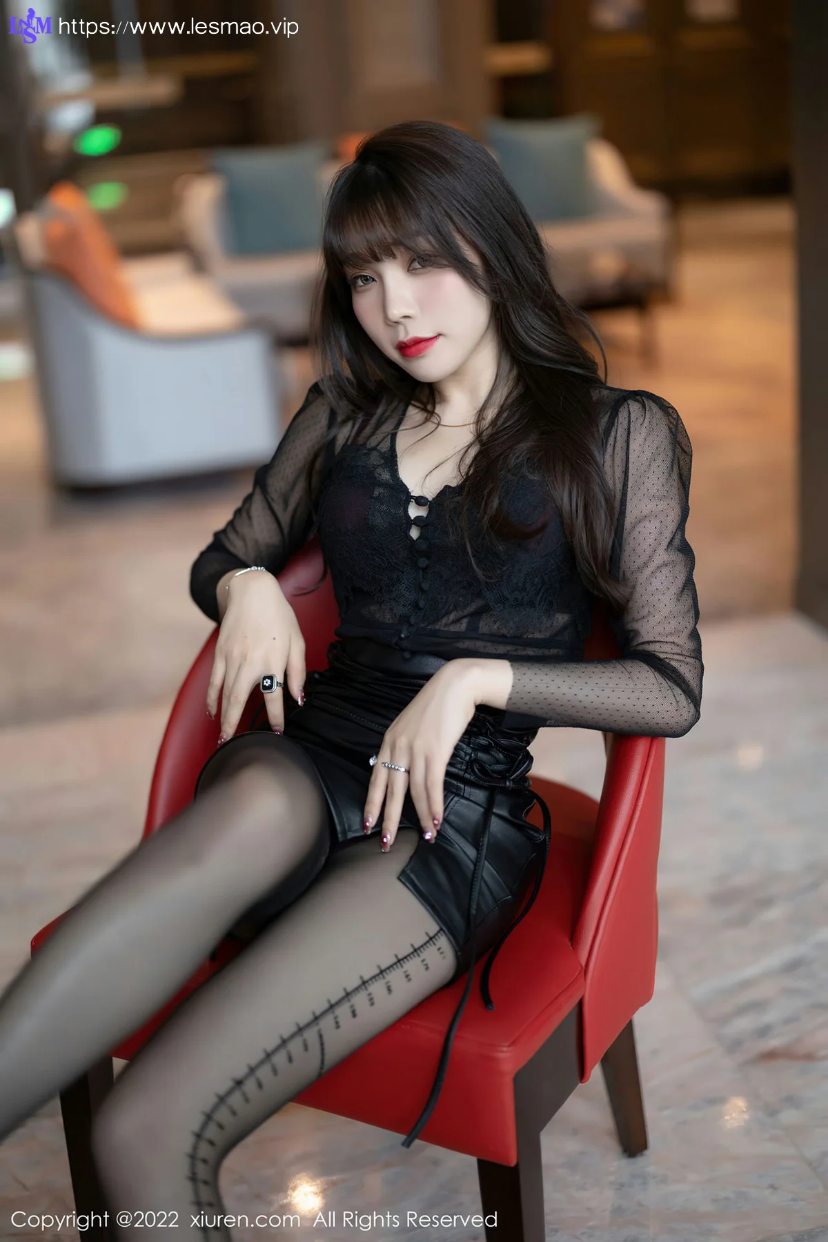 XiuRen 秀人 No.4462 轻透黑色网纱 芝芝Booty 性感写真1 - 14
