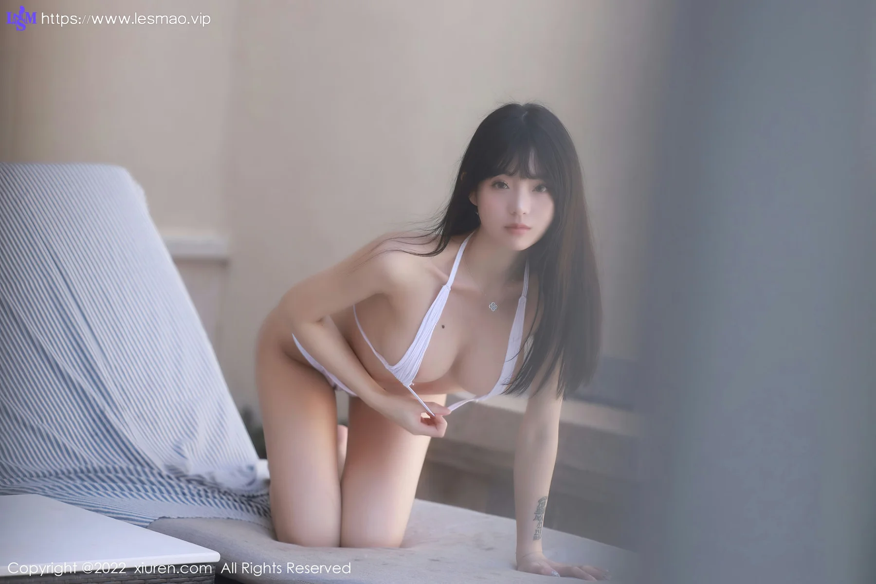 XiuRen 秀人 No.4471 白色三点式内衣泳池 佘贝拉bella 海南岛旅拍1 - 38