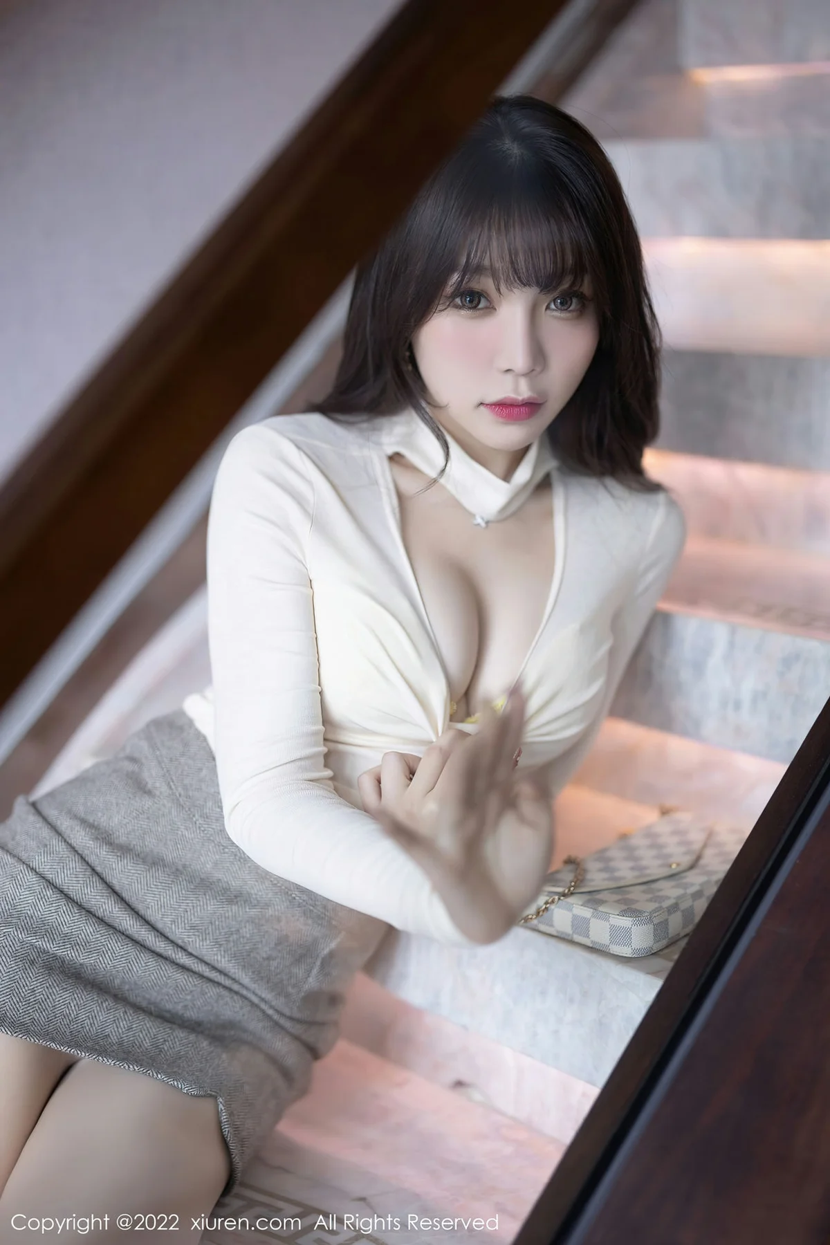 XiuRen 秀人 No.4474 黄色蕾丝内衣 芝芝Booty 性感写真1 - 21
