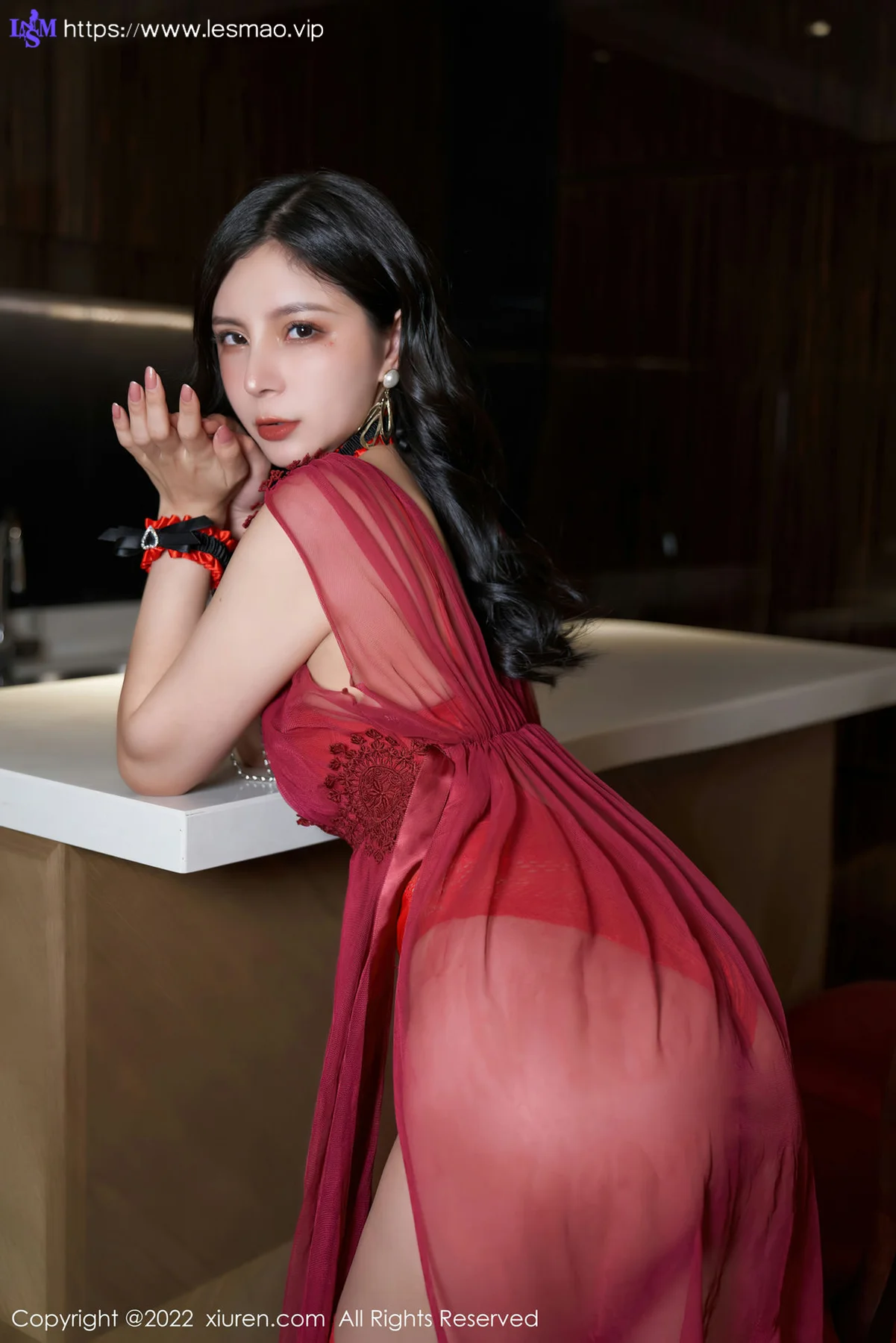 XiuRen 秀人 No.4537 红色透明情趣 小蛮妖Yummy 皮质制服写真2 - 14