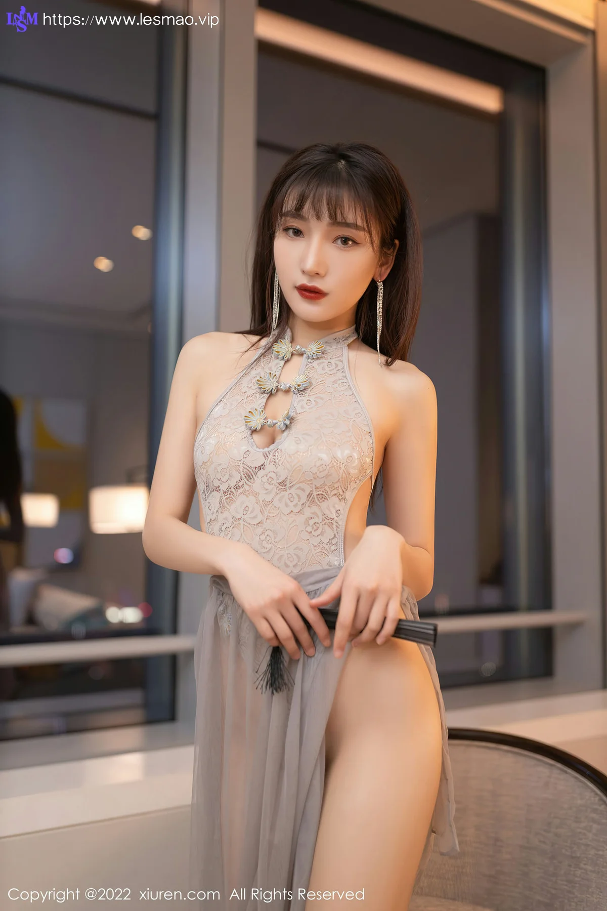 XiuRen 秀人 No.4592 灰色薄纱长裙 陆萱萱 性感写真11 - 24