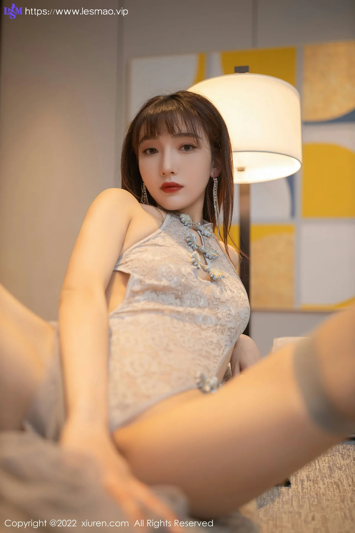 XiuRen 秀人 No.4592 灰色薄纱长裙 陆萱萱 性感写真11 - 53