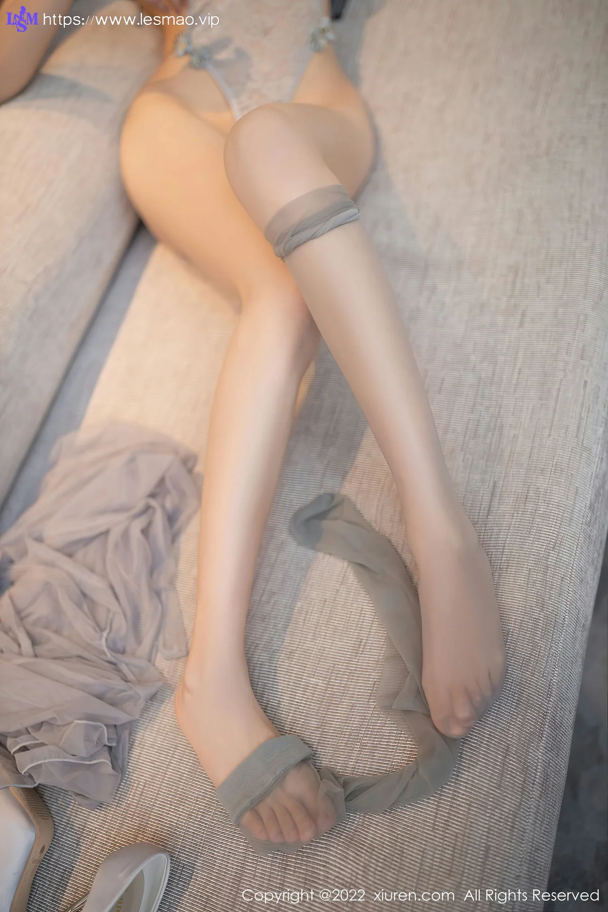 XiuRen 秀人 No.4592 灰色薄纱长裙 陆萱萱 性感写真11 - 74