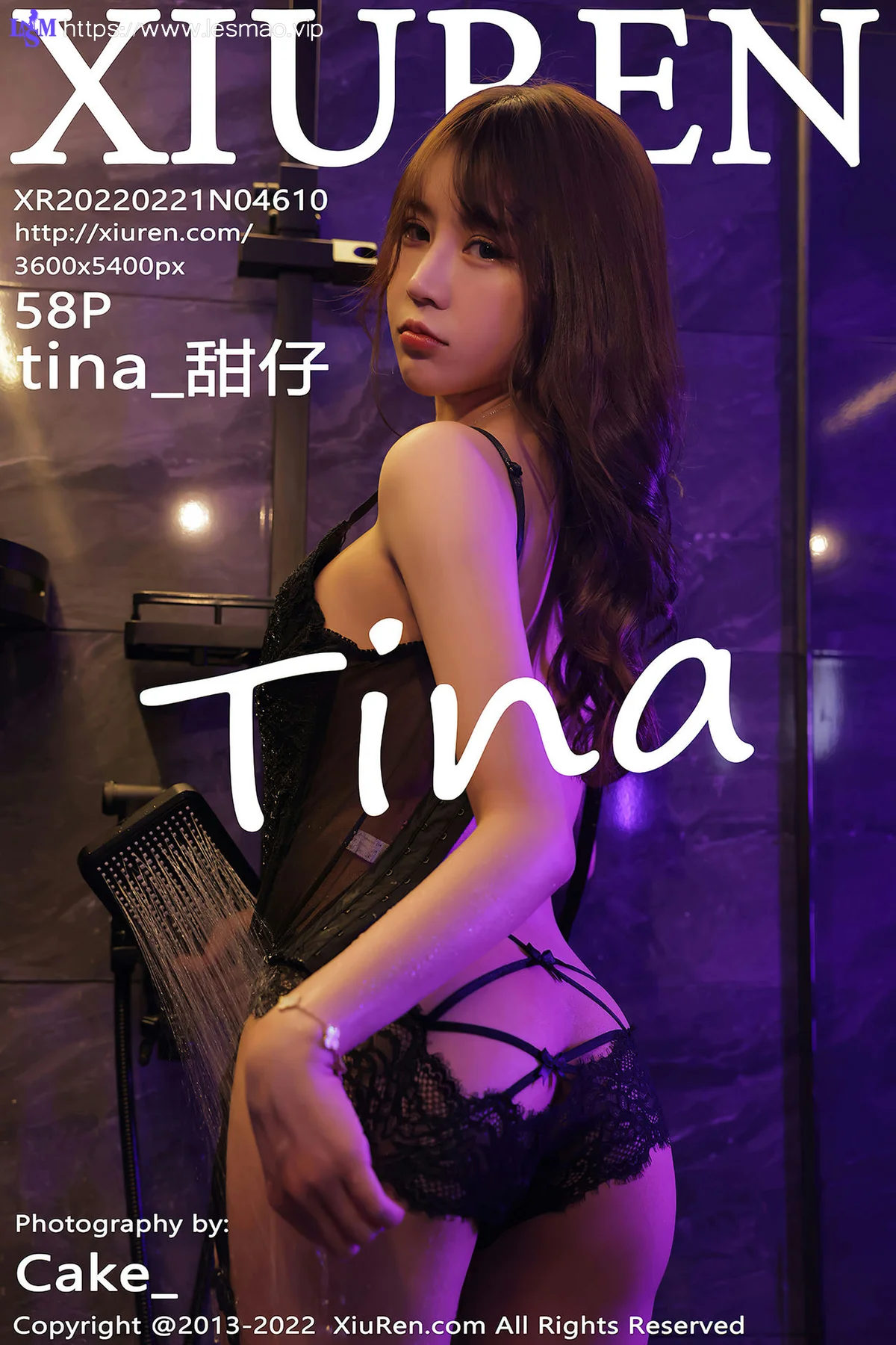 XiuRen 秀人 No.4610 新人模特黑色轻透 tina_甜仔 第二套写真 - 59