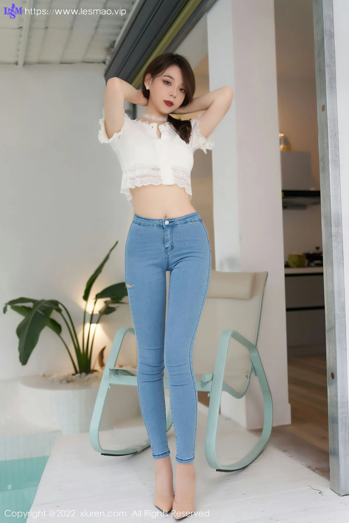 XiuRen 秀人 No.4633 白色蕾丝内衣 言沫 性感写真2 - 12