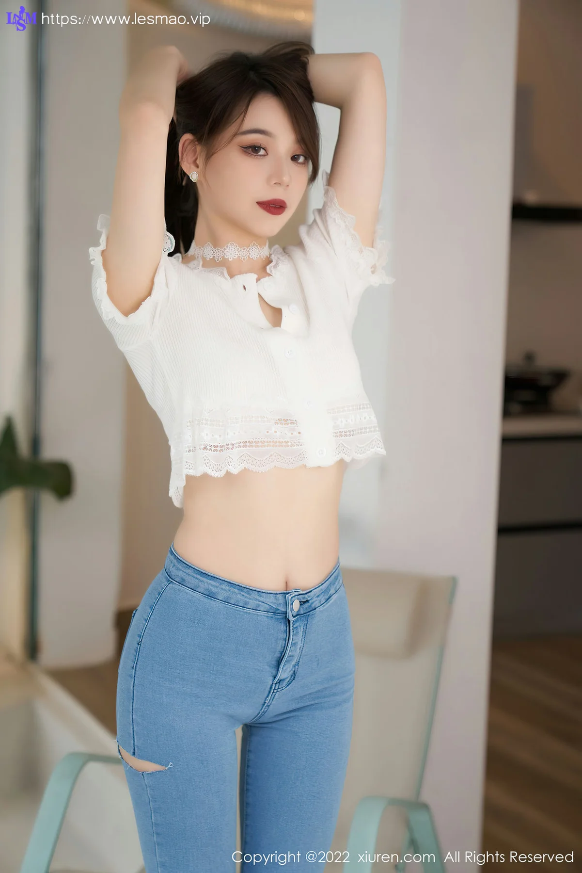 XiuRen 秀人 No.4633 白色蕾丝内衣 言沫 性感写真2 - 13