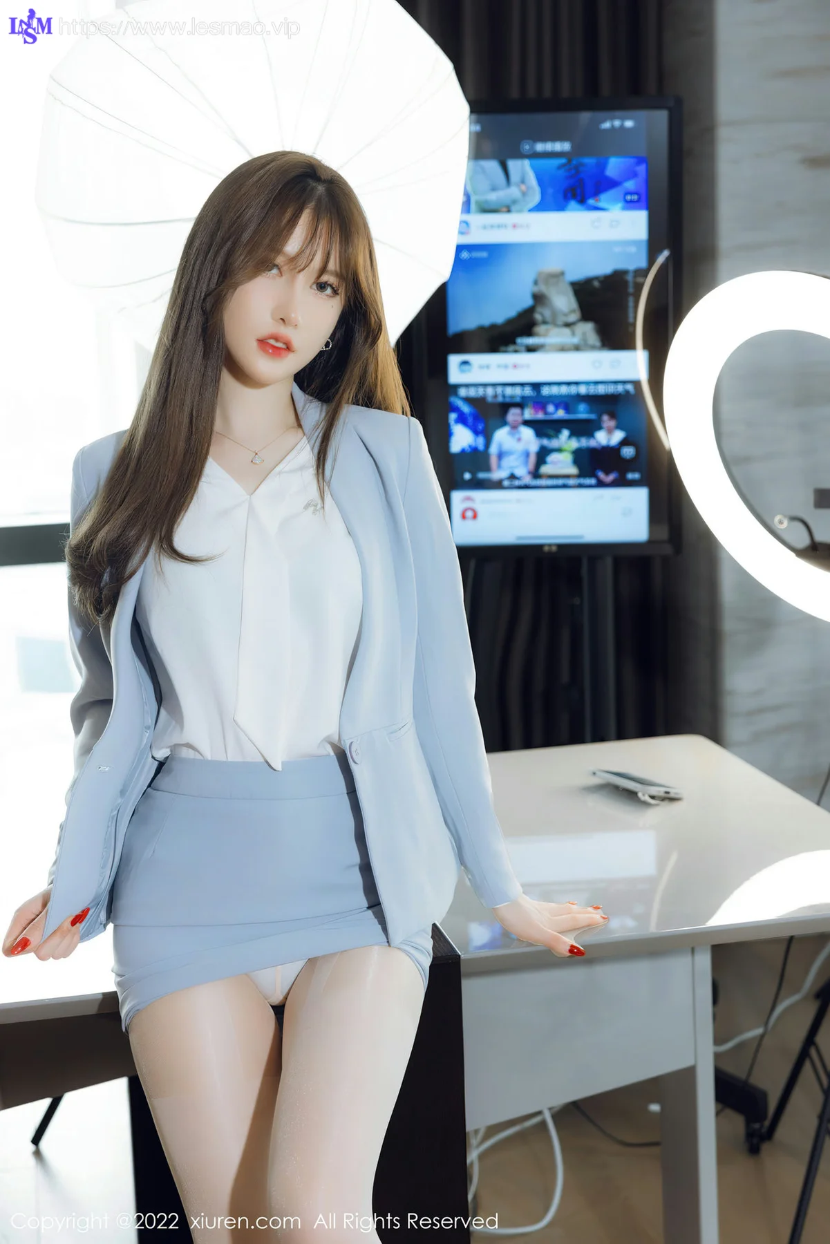 XiuRen 秀人 No.4658 魅惑白色丝袜 美桃酱 性感写真 - 23