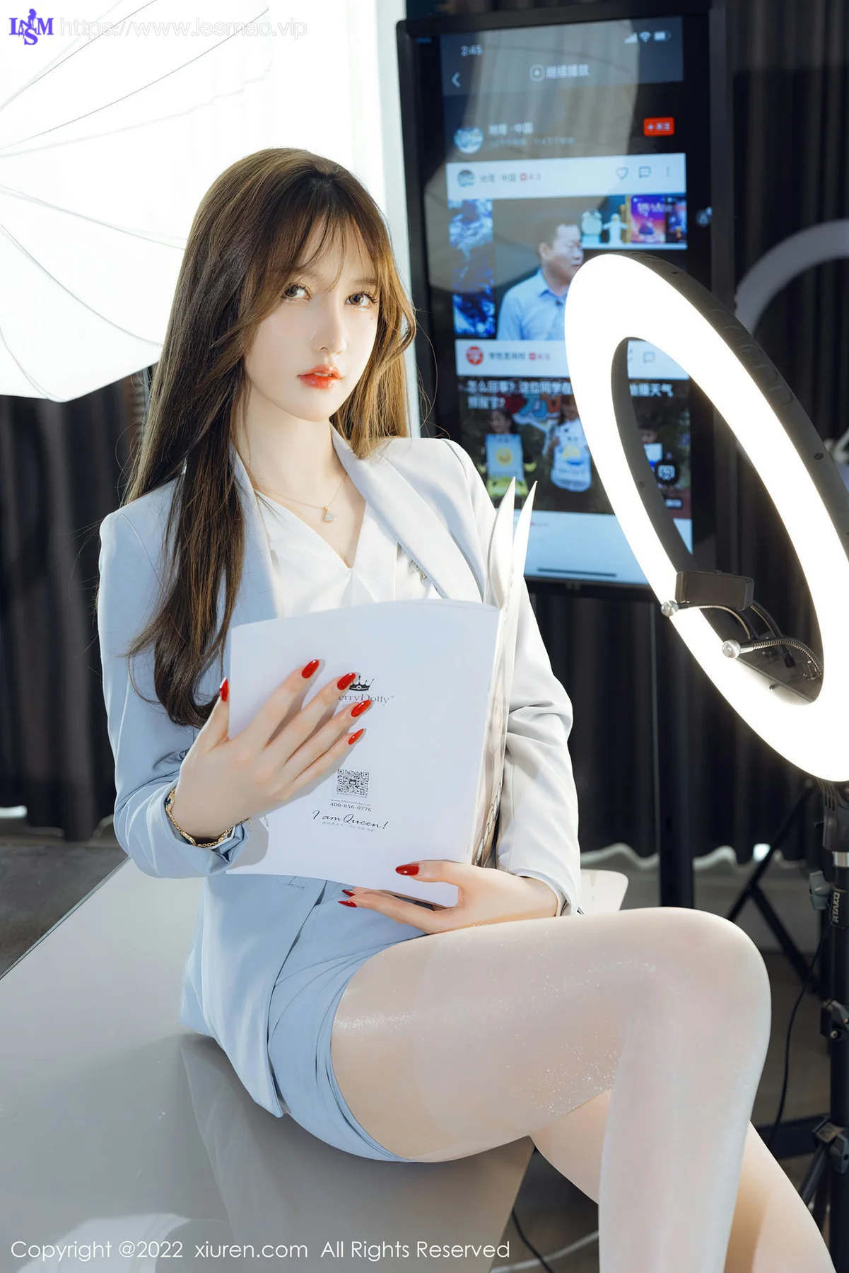 XiuRen 秀人 No.4658 魅惑白色丝袜 美桃酱 性感写真 - 26